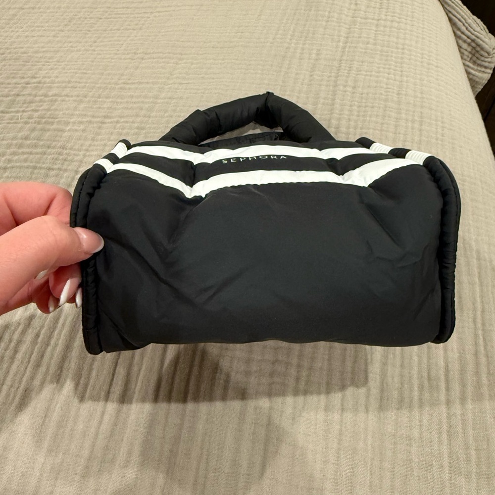 Sephora Quilted Black and White Cosmetic Bag - Picture 3 of 3